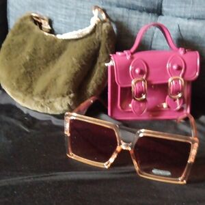 Stylish Sunglasses with Two Chic Bags